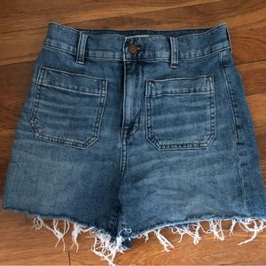 Madewell high-rise denim shorts